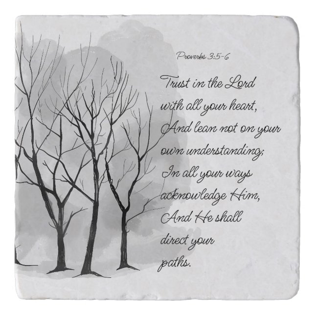 Proverbs 3:5-6 Trust in the Lord Trivet (Front)