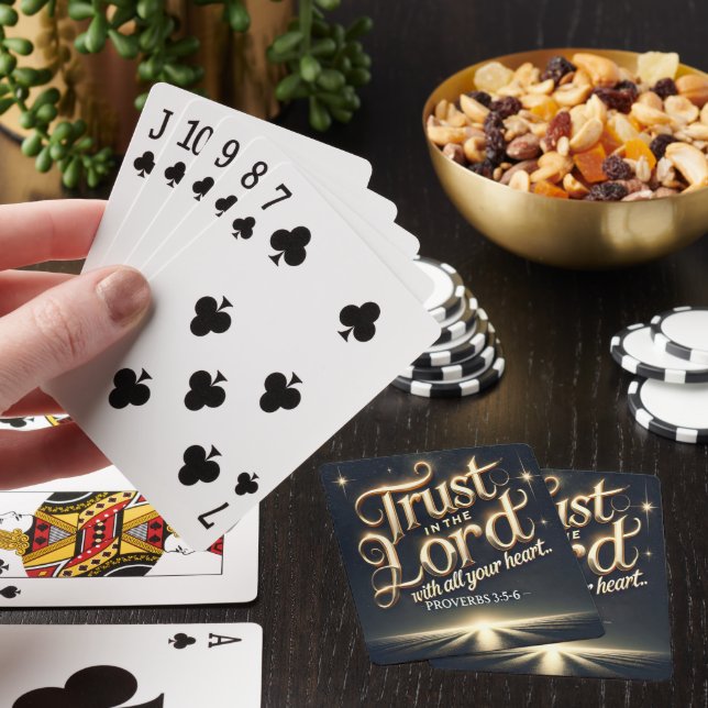 Proverbs 3:5-6 Trust the Journey Poker Cards (In Situ)