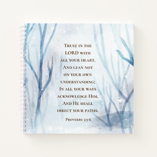 Proverbs 35_6 Trust the Lord with all Your Heart Notebook