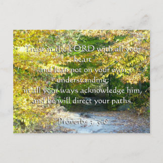 Proverbs 3, 5-6 trust with your heart card