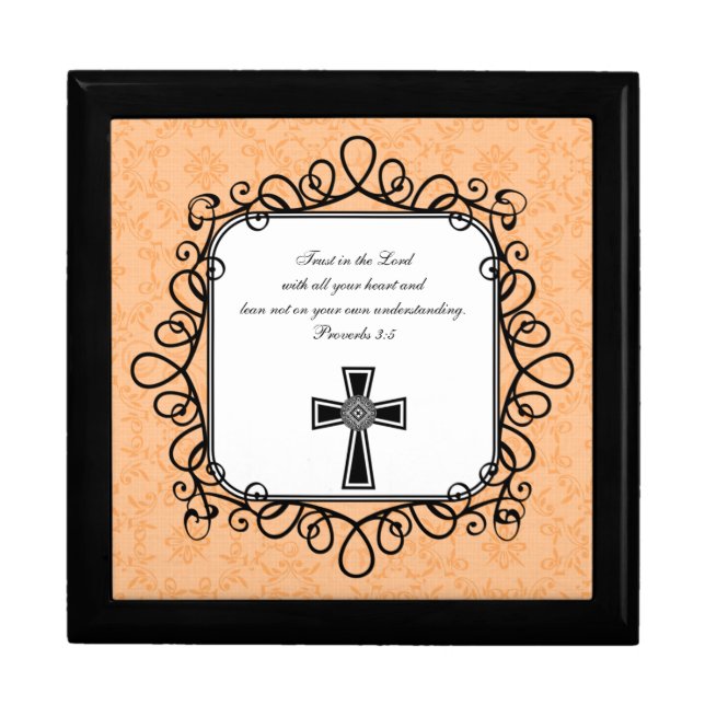 Proverbs 3:5 Bible Verse Keepsake Box (Front)