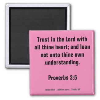 Proverbs 3:5 Bible Verse magnet
