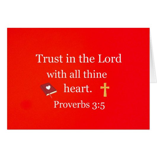 Proverbs 3:5 cards (Front Horizontal)