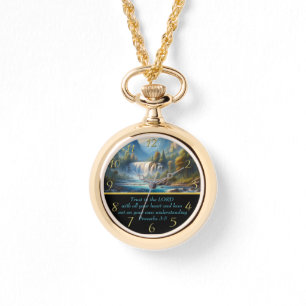 Proverbs 3:5 Christian Faith moutain lake Watch