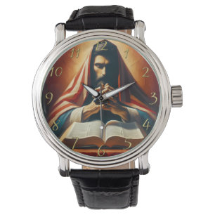 Proverbs 3:5 holy bible with hands watch
