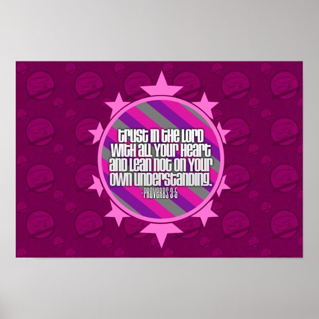 Proverbs 3:5 (Pink) Poster (Front)