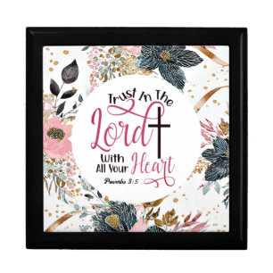 Proverbs 3:5 Trust in the Lord Bible Verse Gift Box