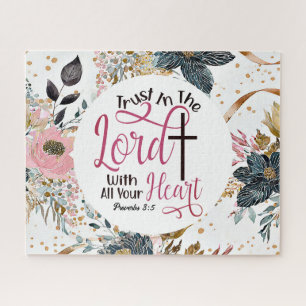 Proverbs 3:5 Trust in the Lord Bible Verse Jigsaw Puzzle