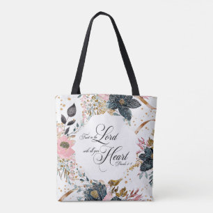 Proverbs 3:5 Trust in the Lord Bible Verse Tote Bag