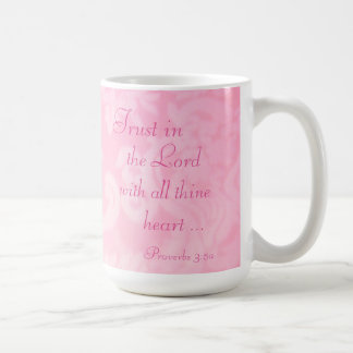 Proverbs 3:5 Trust in the Lord Pink Paisley Coffee Mug