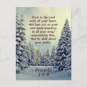 Proverbs 3:5 Trust in the Lord with all your Heart Postcard