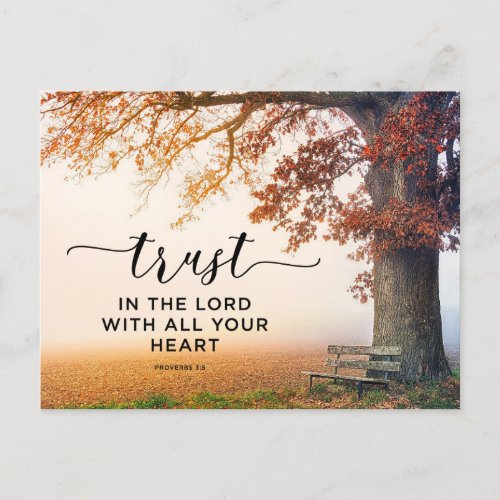 Proverbs 35 Trust in the Lord with all your Heart Postcard