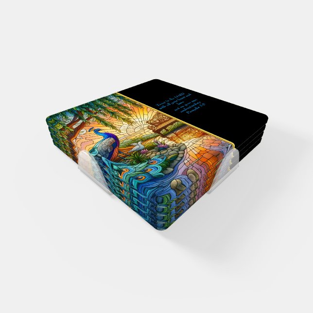 Proverbs 3:5 White Church  Coaster Set (Set)