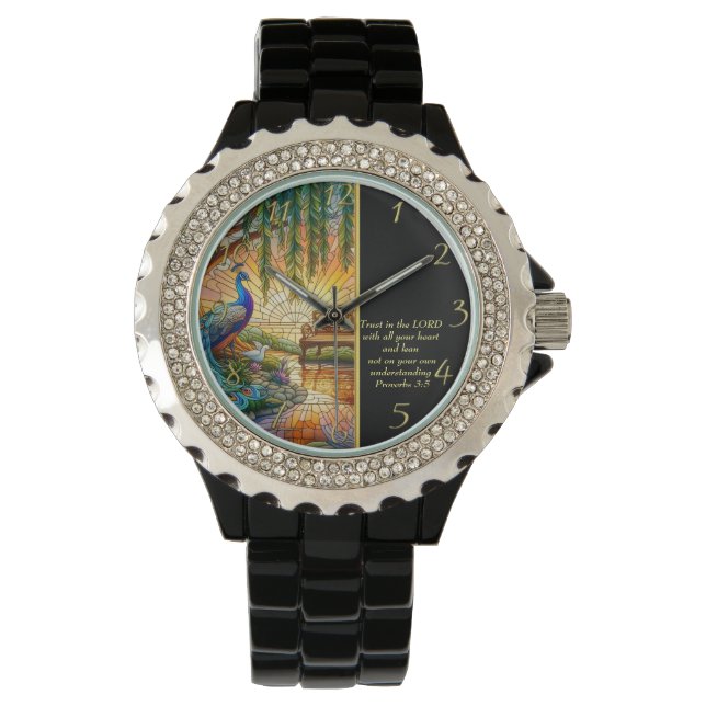 Proverbs 3:5 White Church  Watch (Front)
