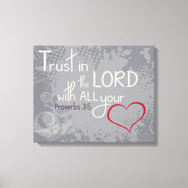 Proverbs 3:5 wrapped canvas print (Front)