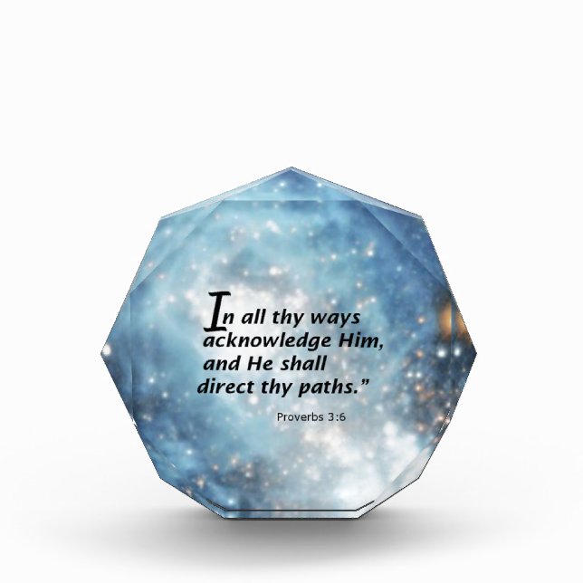 Proverbs 3:6 award (Front)
