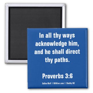 Proverbs 3:6 Bible Verse magnet