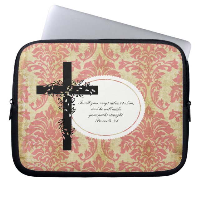 Proverbs 3:6 Laptop or Netbook Carrier Sleeve (Front)