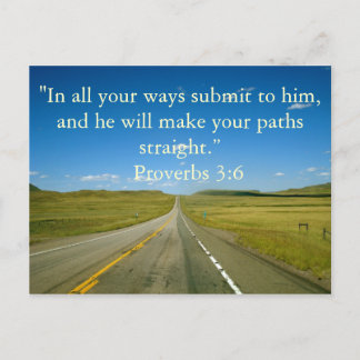Proverbs 3:6 postcard