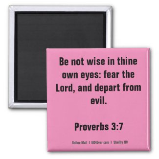 Proverbs 3:7 Bible Verse magnet