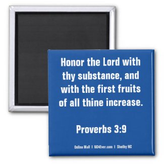 Proverbs 3:9 Bible Verse magnet