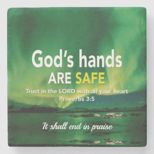 Proverbs 3 TRUST IN THE LORD Christian Stone Coaster