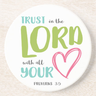PROVERBS 3 VERSE 5 DRINK COASTER