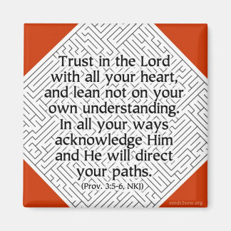 Proverbs 3v5-6 - Trust in the Lord Magnet