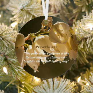 Proverbs 4:18 metal ornament