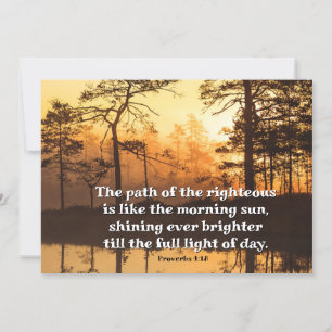 Proverbs 4:18 Path of the Righteous Bible Flat Card
