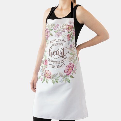 Proverbs 423 _ Guard Your Heart Apron