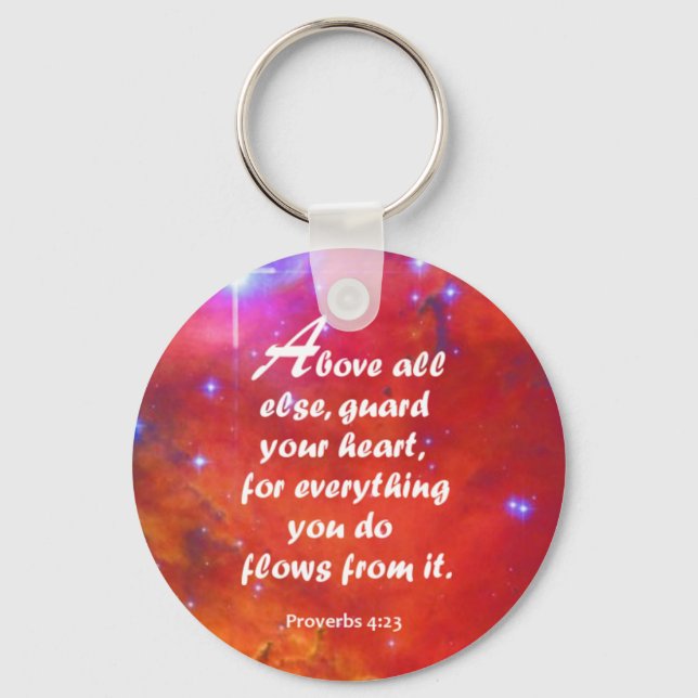 Proverbs 4:23 keychain (Front)
