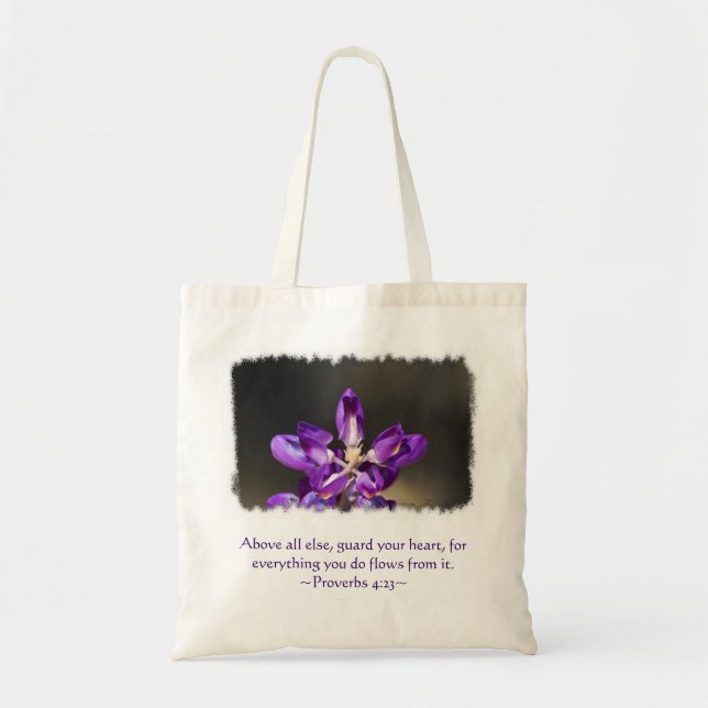 Proverbs 4:23 tote bag (Front)