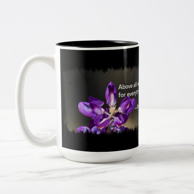 Proverbs 4:23 Two-Tone coffee mug (Left)