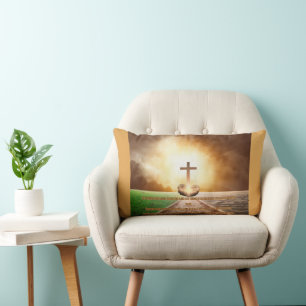 Proverbs 4:25-27 Cozy Bible Verse Lumbar Pillow