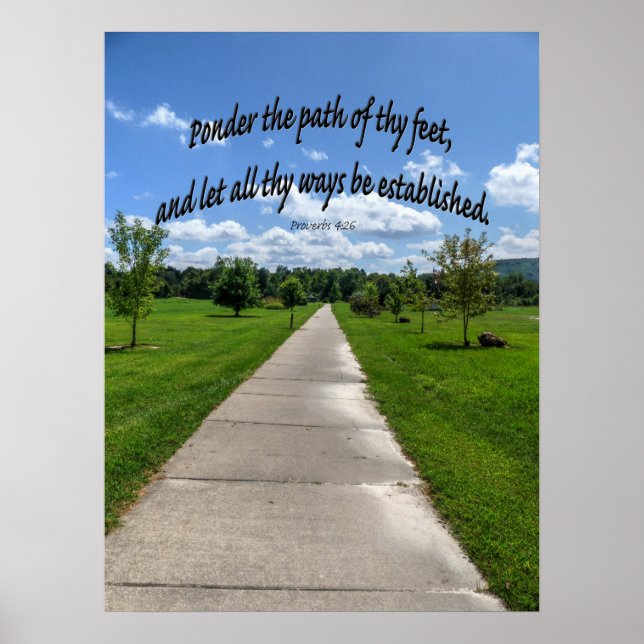 Proverbs 4:26 poster (Front)