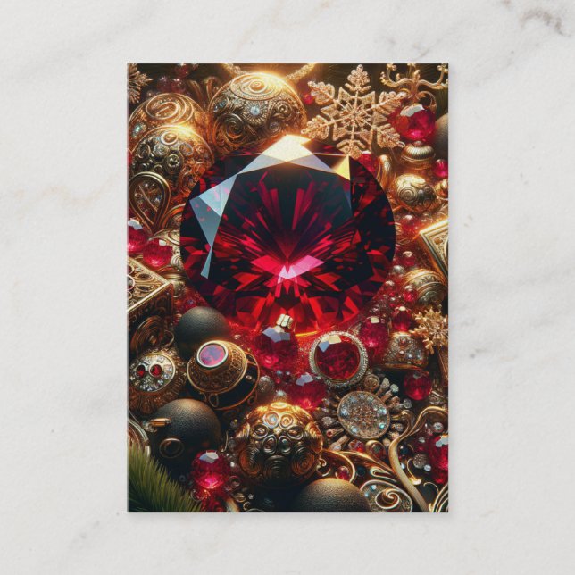  Proverbs 8:10–12 KJV Cards - XMAS Ruby Wisdom (Front)