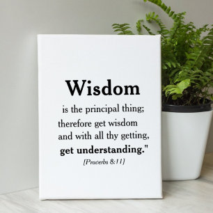Proverbs  8:11 Christian Bible Scripture Faux Canvas Print
