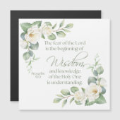 Proverbs 9:10 Eucalyptus White Roses Sage Green (Front/Back)