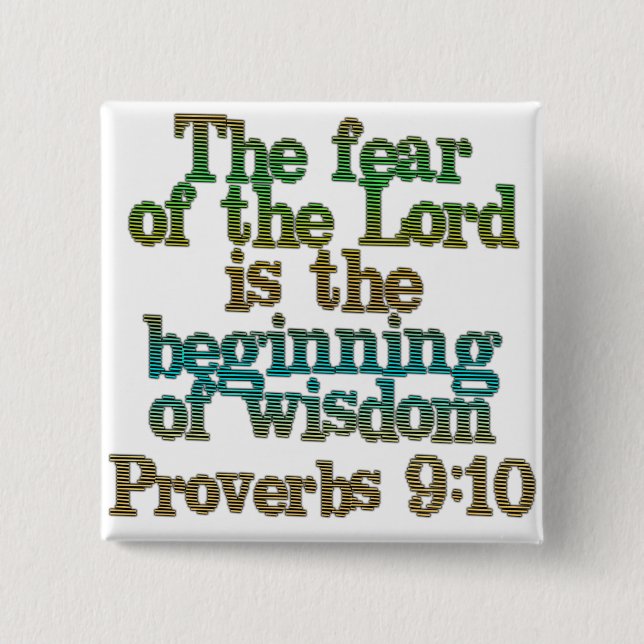 Proverbs 9:10 pinback button (Front)