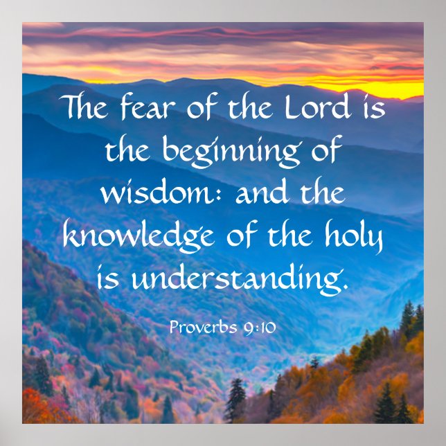 Proverbs 9:10  poster (Front)