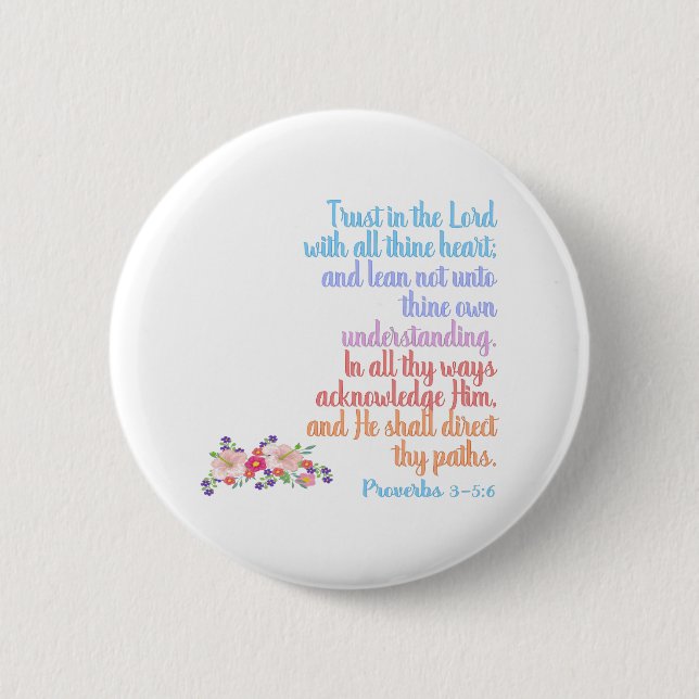 Proverbs Bible Verse Button (Front)