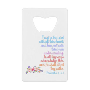 Proverbs Bible Verse Credit Card Bottle Opener