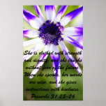 Proverbs bible verse for Mother's Day Poster