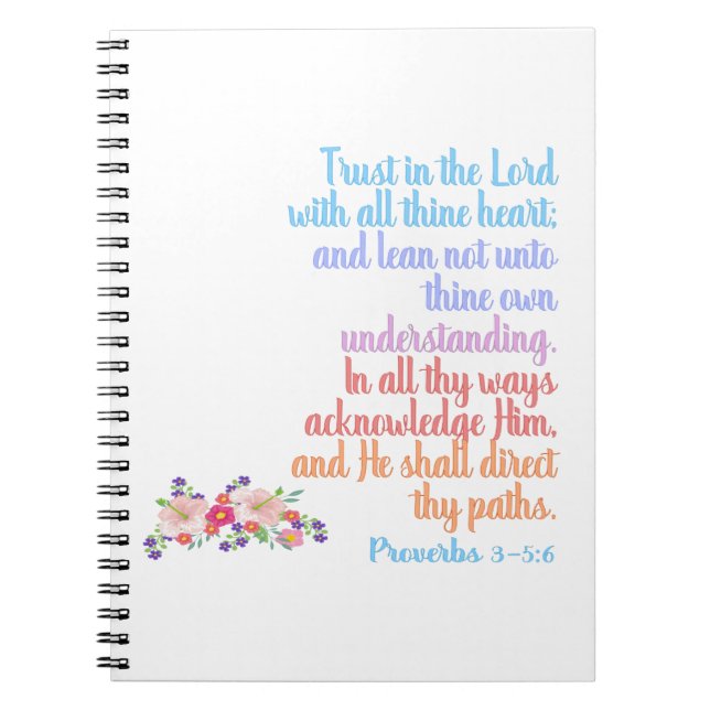 Proverbs Bible Verse Notebook (Front)