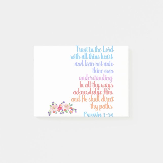 Proverbs Bible Verse Post-it Notes (Front)