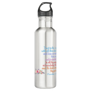 Proverbs Bible Verse Stainless Steel Water Bottle