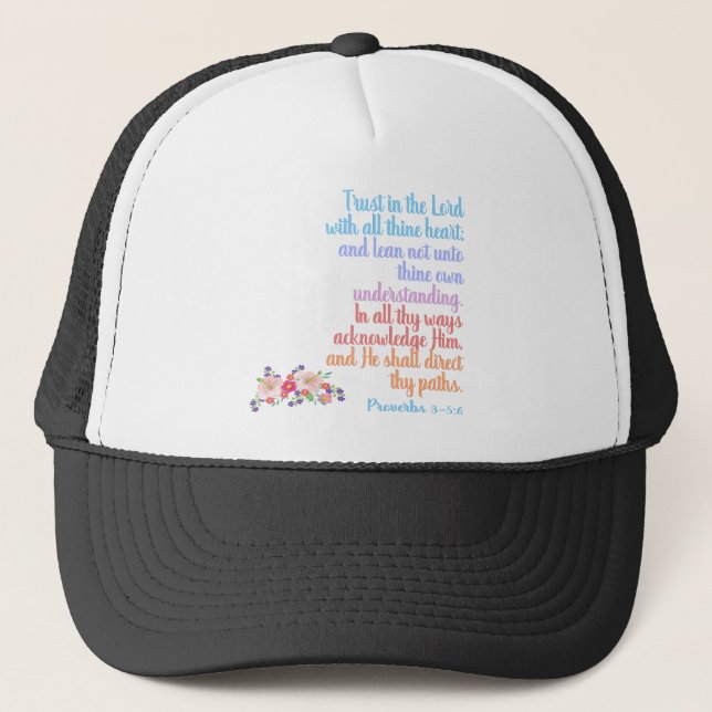 Proverbs Bible Verse Trucker Hat (Front)