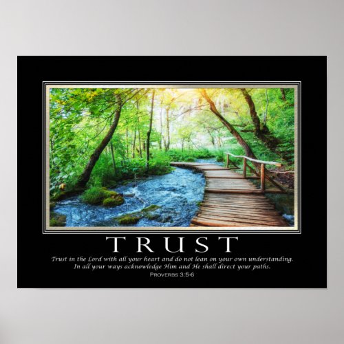 Proverbs Bible Verse Trust Inspirational Poster