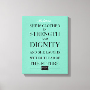 Proverbs Quote Custom Name Wrapped Canvas Print